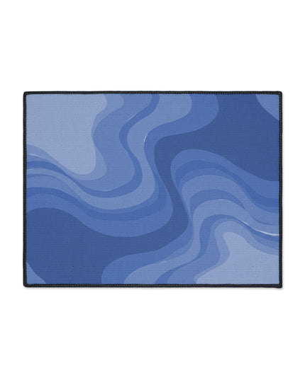 Deep Blue Wavey 18" x 24" Heavy Duty Floor Mat