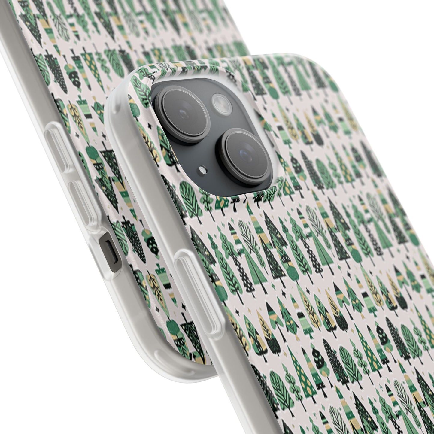 Mini Vintage Green Trees Iphone 15 Flexi Case