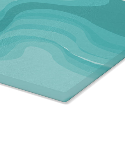 Tif Green Wavey Glass Cutting Board, 11" x 15"