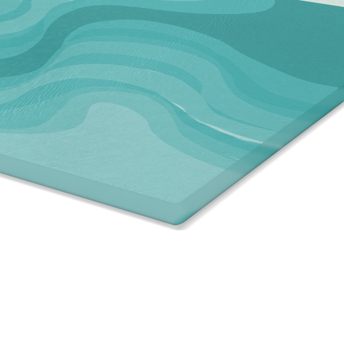 Tif Green Wavey Glass Cutting Board, 11" x 15"