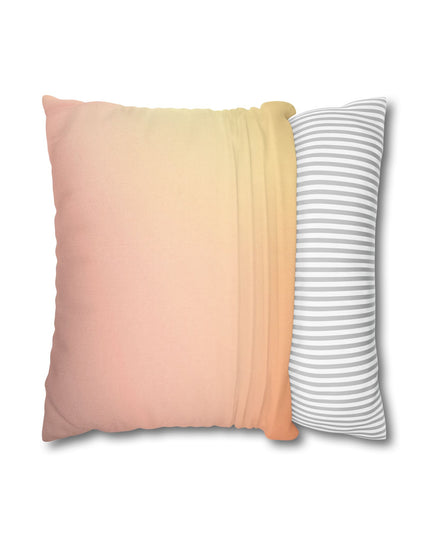Hot Peach Fade Spun Polyester Square Pillowcase, 14" x 14"