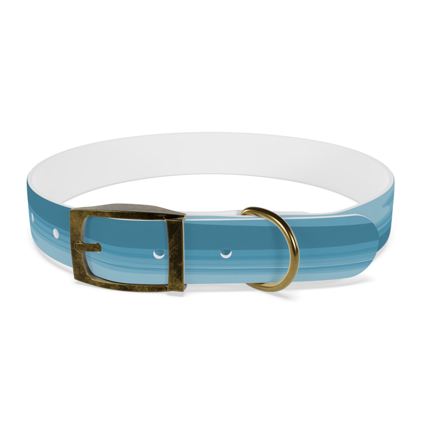 Sky Blue Wavey Large Dog Collar