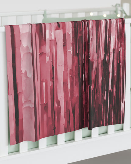 Striped Ruby Baby Swaddle 30″×40″ Blanket