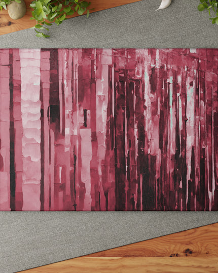 Striped Ruby 11" x 15" Glass Cutting Board