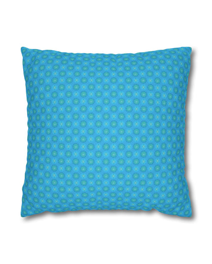 Light Blue Star-crossed Bodies Spun Polyester Square Pillowcase, 14" x 14"