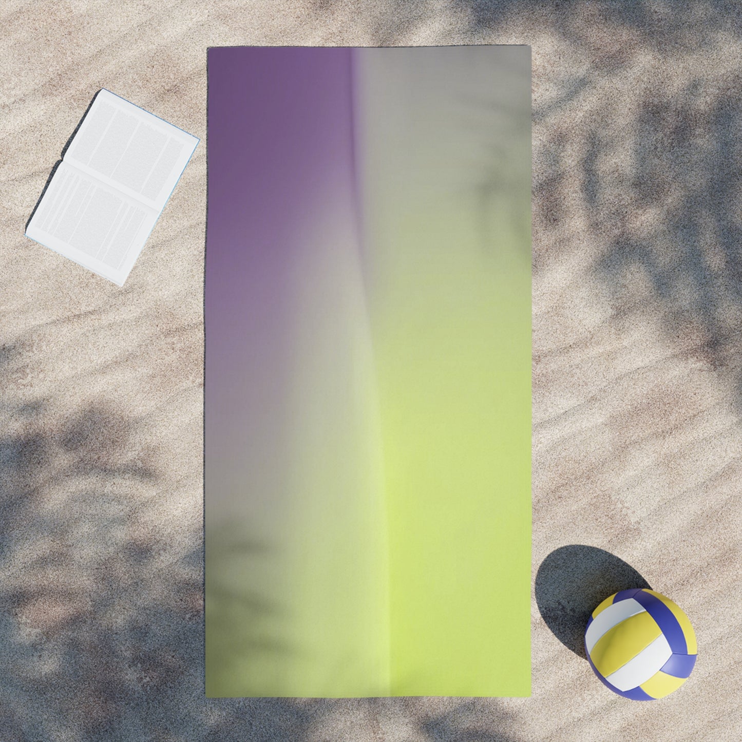 Purple Golden Fade Beach Towel, 30" x 60"