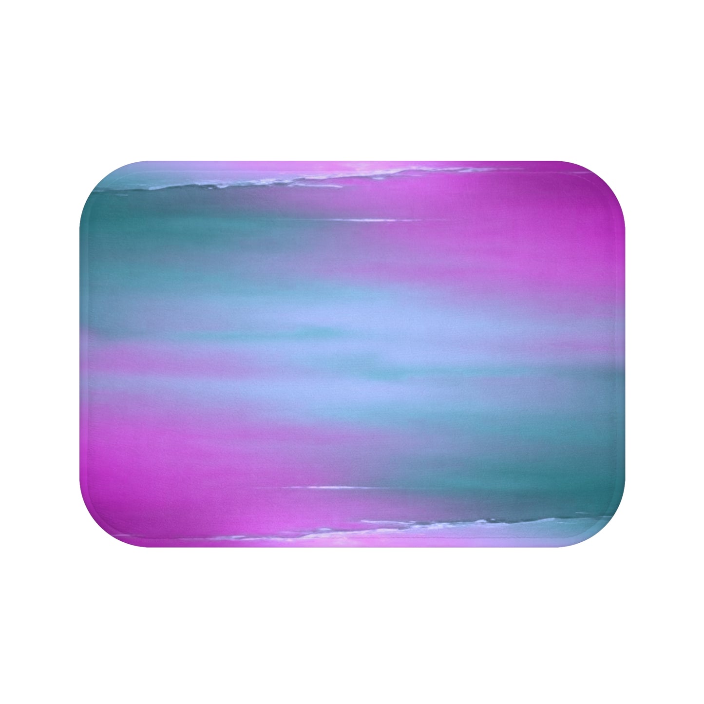 Dark Blue Green Sea Purple Fog 24" x 17" Bath Mat