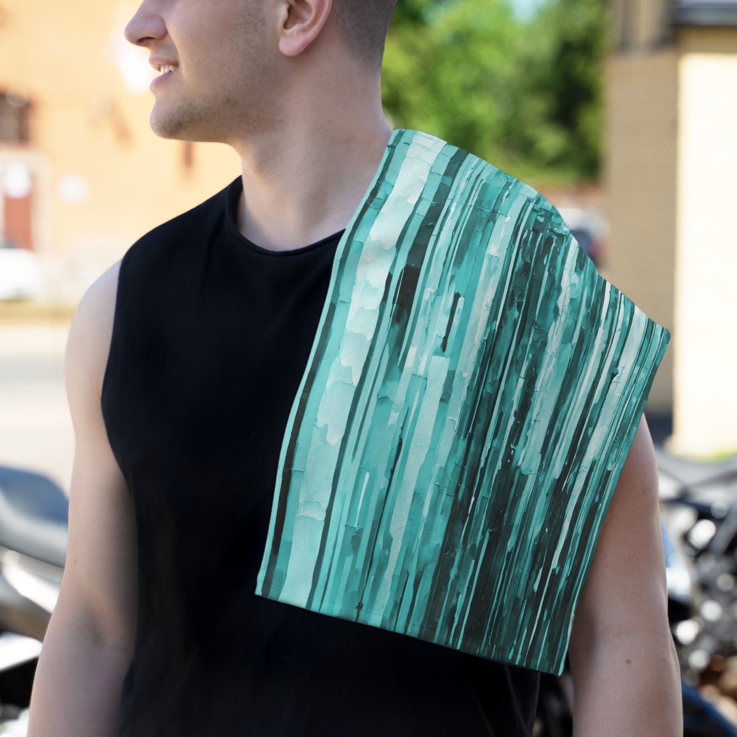 Striped Tif Rally Towel, 11" x 18"