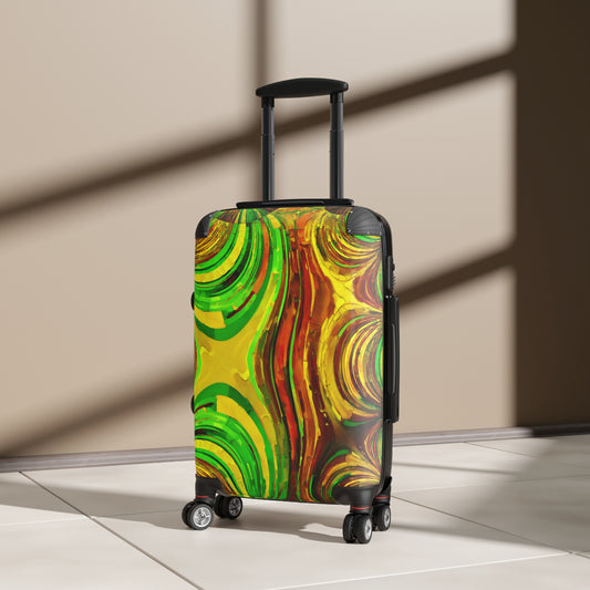 Uzi Spiral Beta Small Suitcase with built in lock, 4 double-wheels, telescopic handle, and ABS back hard-shell