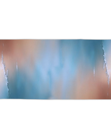 Blue Sea Peach Fog Beach Towel, 30" x 60"