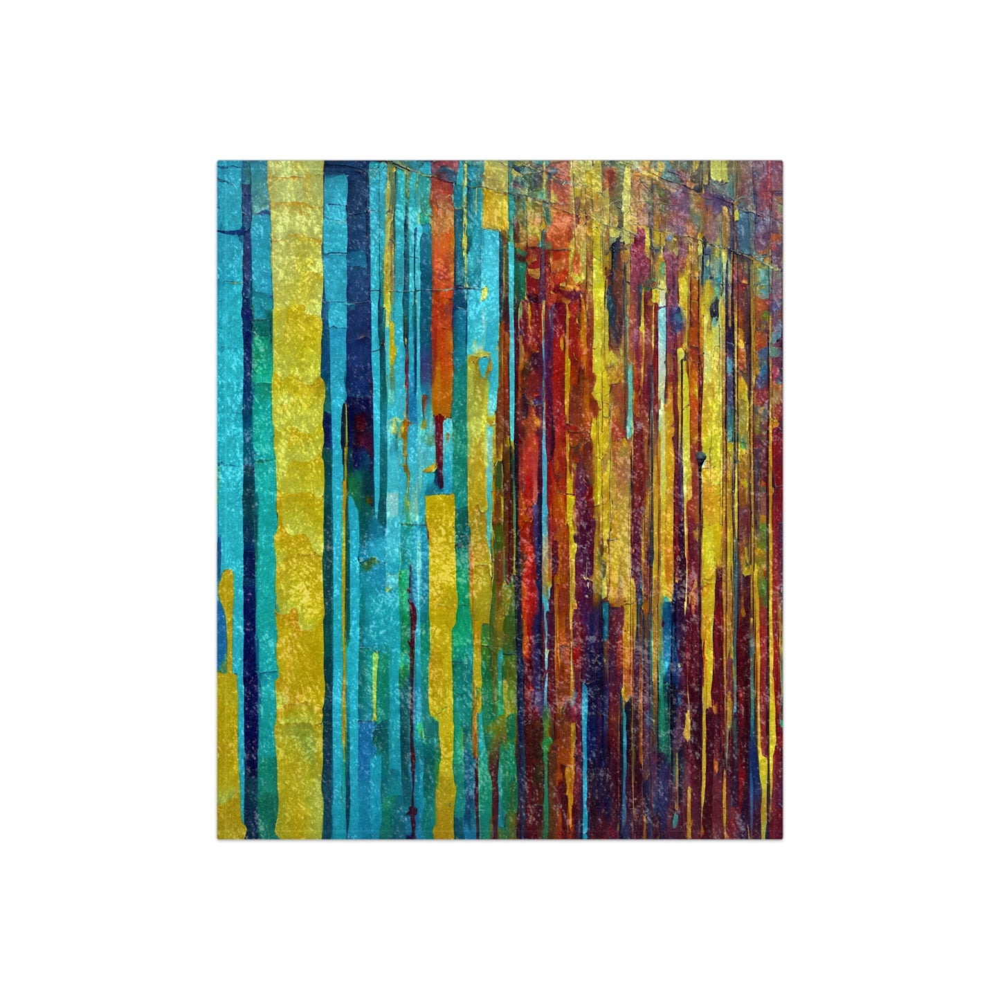 Striped Alpha Green 50" x 60" Crushed Velvet Blanket