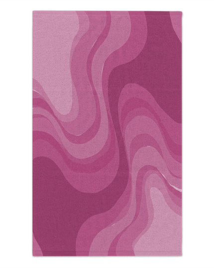 Pinky Mauve Wavey Rally Towel, 11" x 18"