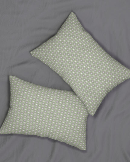 Olive Star-crossed Bodies Spun Polyester Lumbar Pillow, 20" x 14"
