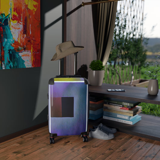 Zeta Shadow Small Suitcase with built in lock, 4 double-wheels, telescopic handle, and ABS back hard-shell