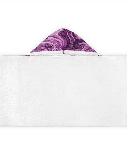 Uzi Spiral Powder Lavender Youth Hooded Towel, 24" x 48"