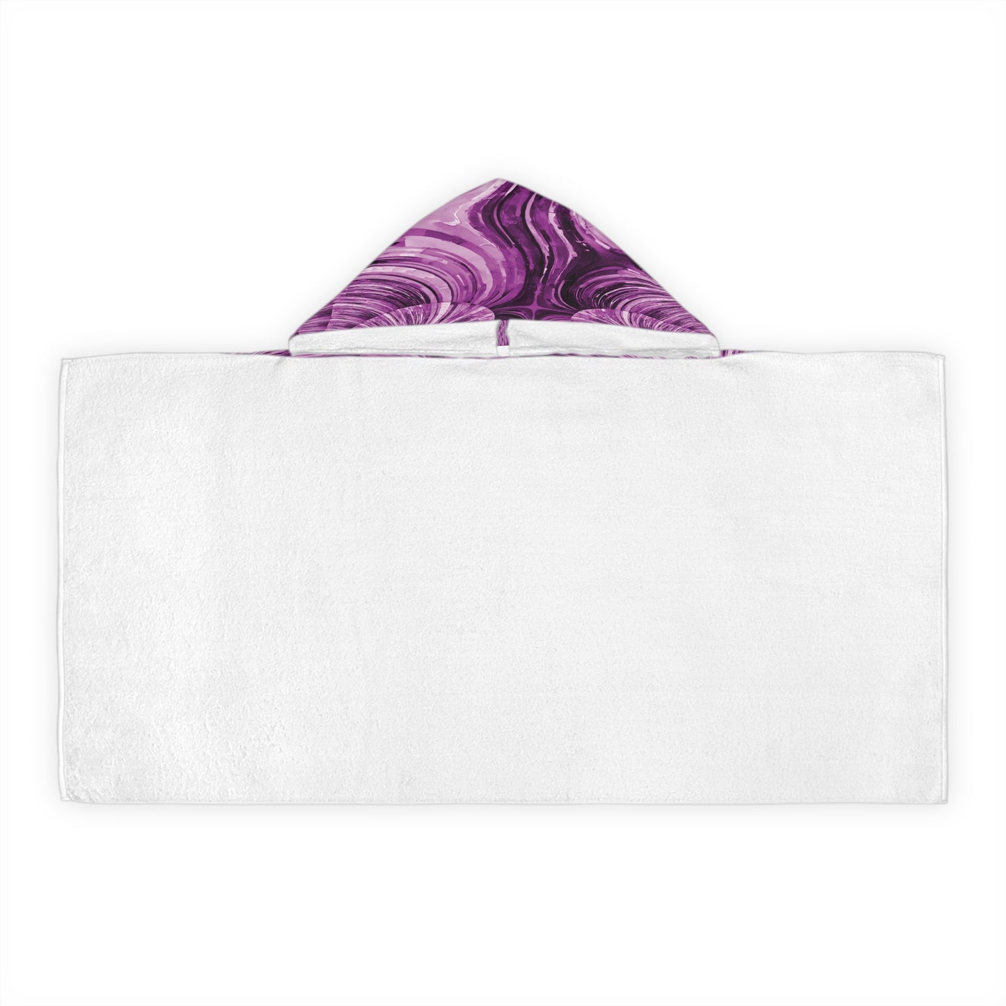 Uzi Spiral Powder Lavender Youth Hooded Towel, 24" x 48"