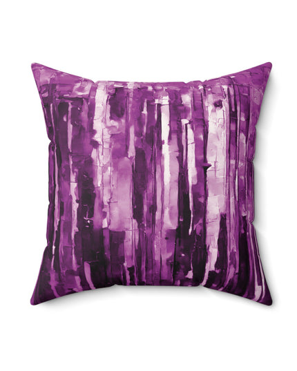 Striped Powder Lavender 18" x 18" Faux Suede Square Pillow
