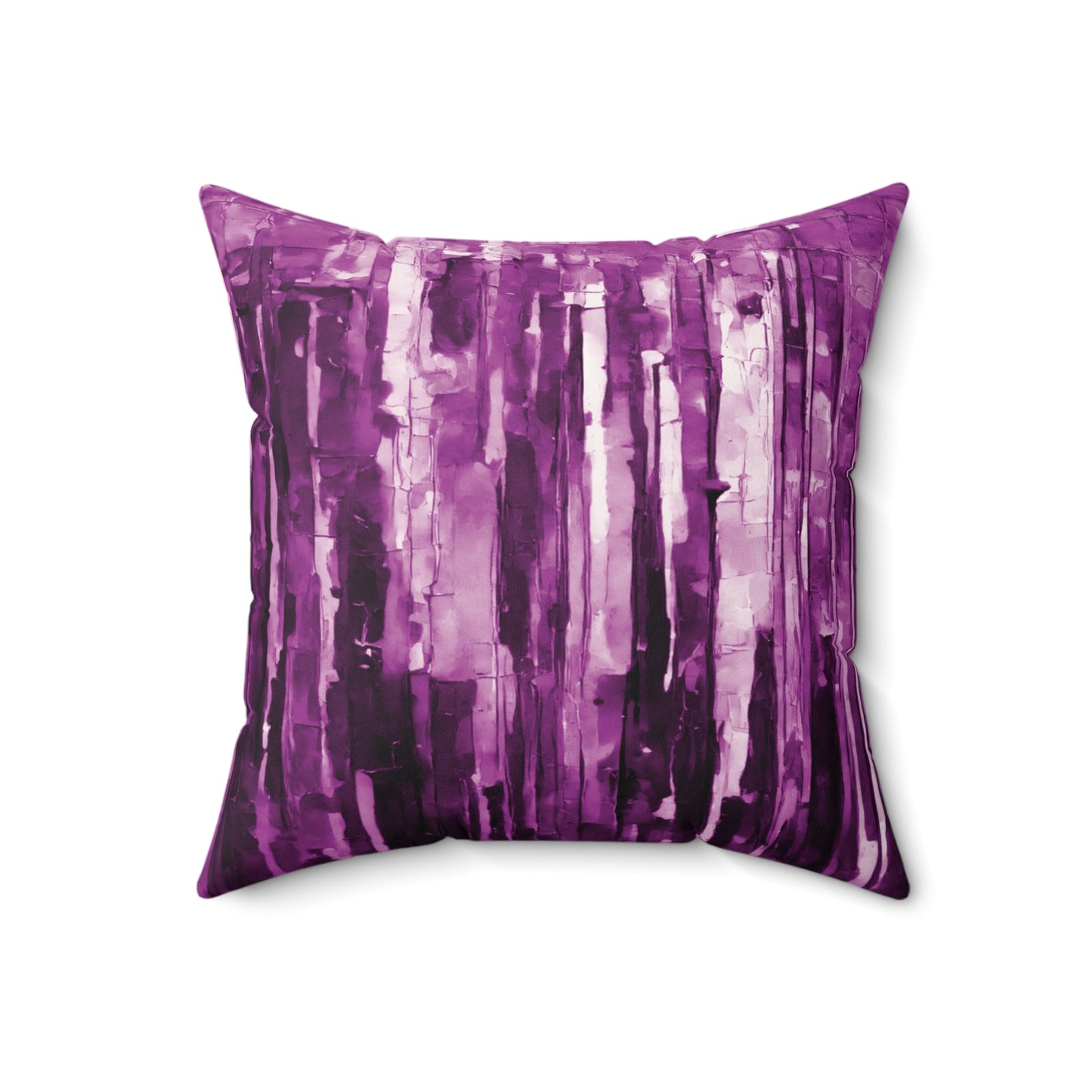 Striped Powder Lavender 18" x 18" Faux Suede Square Pillow