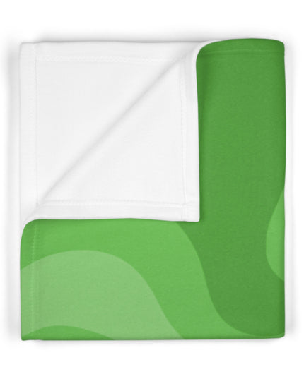 Greenie Meanie Wavey Soft Fleece Baby Blanket, 30" x 40"