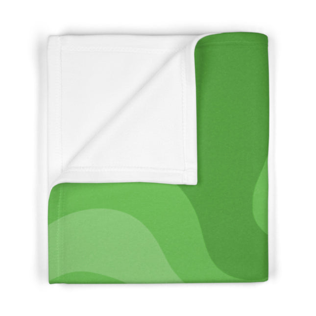 Greenie Meanie Wavey Soft Fleece Baby Blanket, 30" x 40"