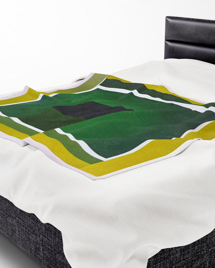 Alpha Shadow Velveteen Plush Blanket, 50" x 60"