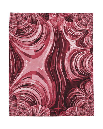 Uzi Spiral Ruby Velveteen Plush Blanket, 50" x 60"