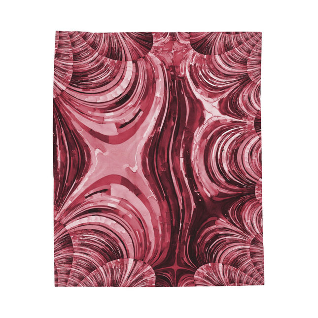 Uzi Spiral Ruby Velveteen Plush Blanket, 50" x 60"