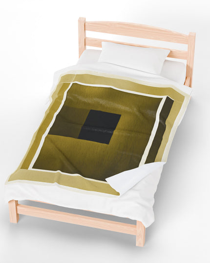 Tan Shadow Velveteen Plush Blanket, 50" x 60"