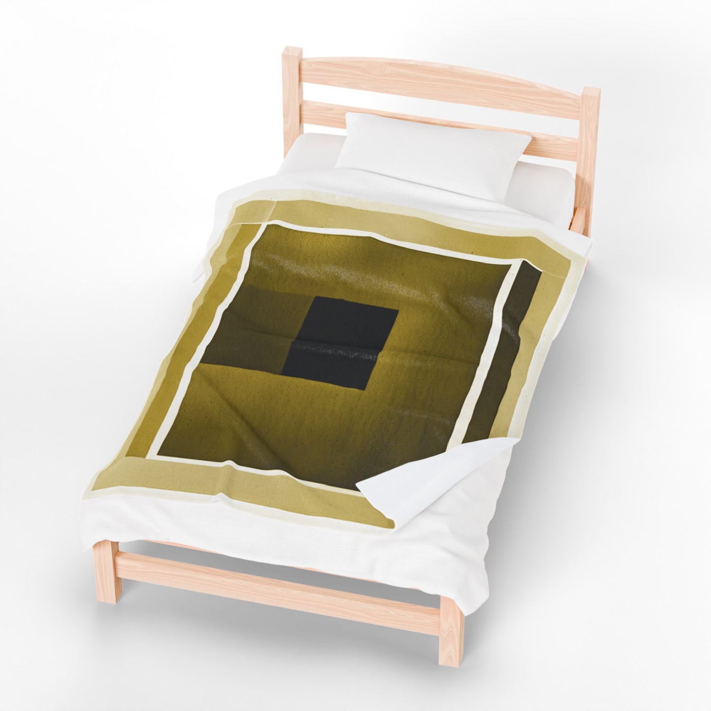 Tan Shadow Velveteen Plush Blanket, 50" x 60"