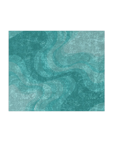 Tif Green Wavey 50" x 60" Crushed Velvet Blanket