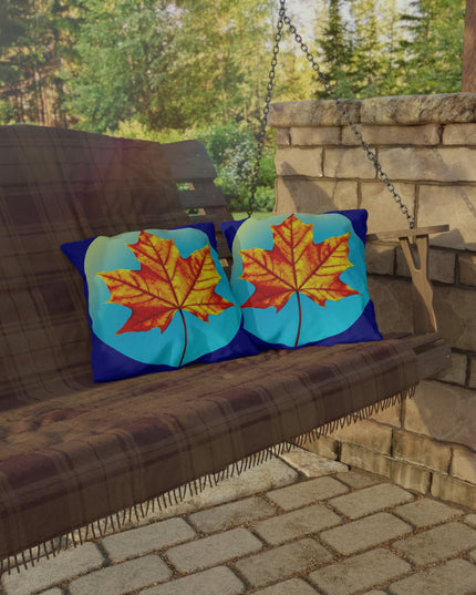 Alpha Maple Leaf 16" x 16" Outdoor Pillow