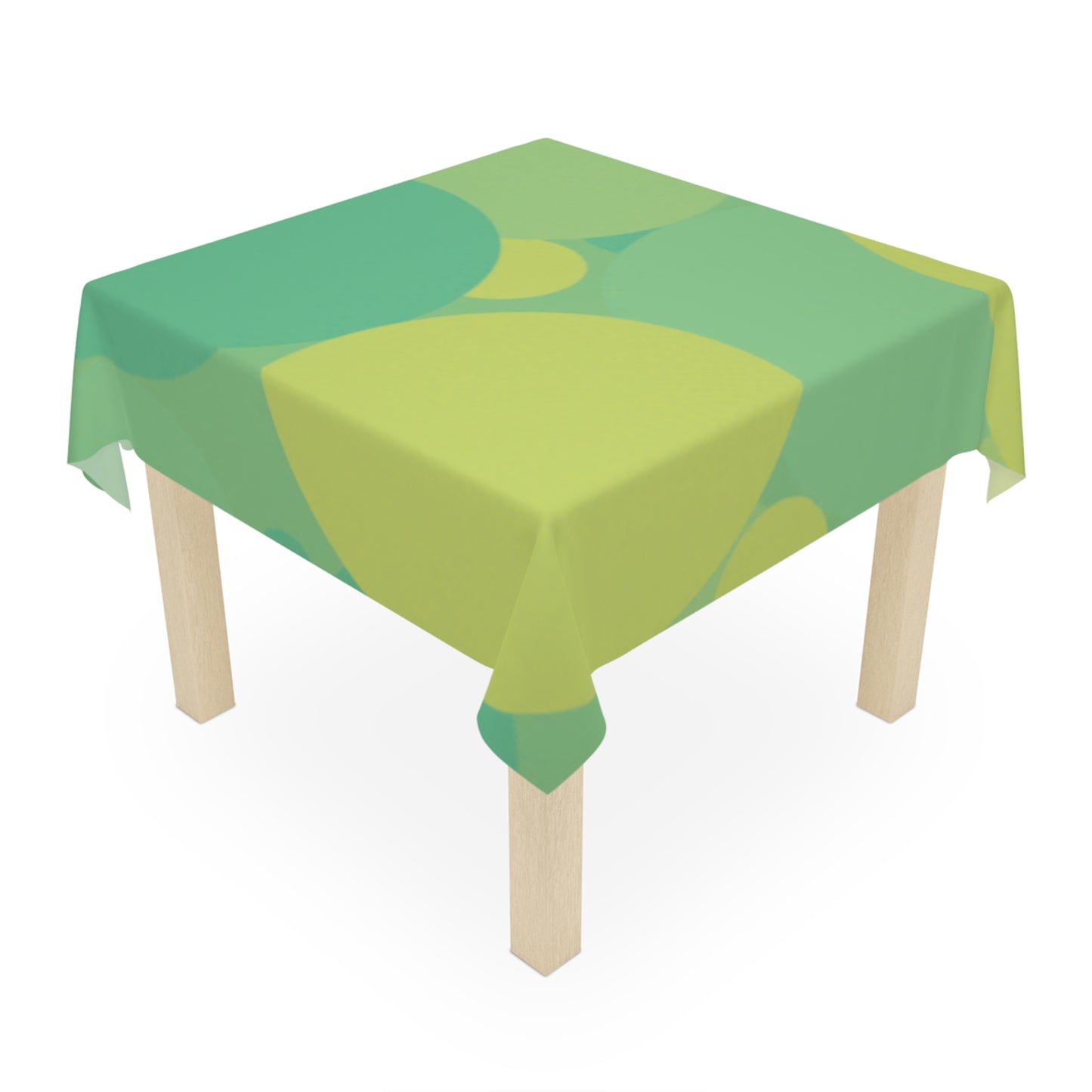 Pastel Green Patches Tablecloth, 55" x 55"