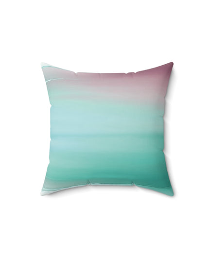 Green Sea Lavender Fog 14" x 14" Faux Suede Square Pillow