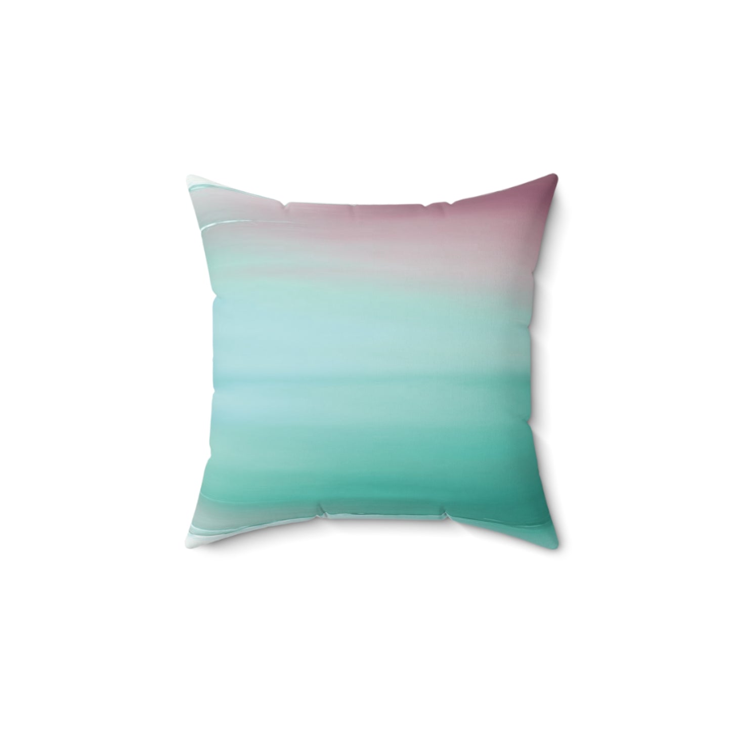 Green Sea Lavender Fog 14" x 14" Faux Suede Square Pillow