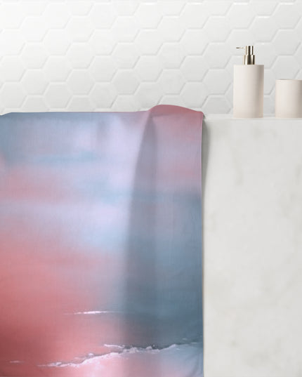Gray Sea Pink Fog 30" x 60" Mink-Cotton Towel (50% polyester, 50% cotton)