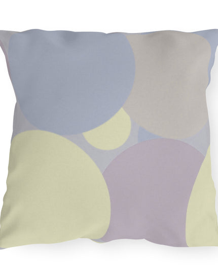 Pastel Soft Blue and Soft White Patches 20" x 20" Outdoor Pillows