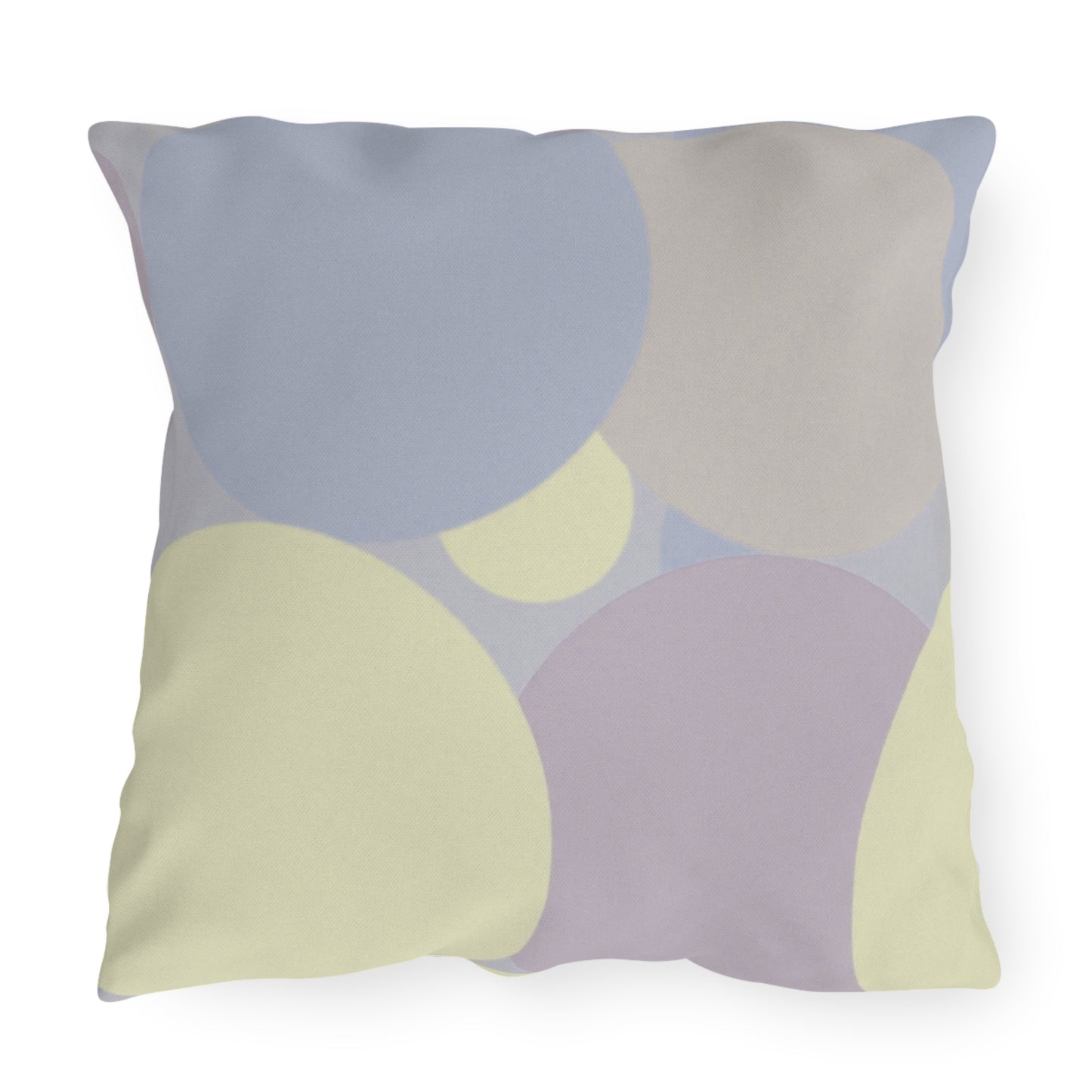 Pastel Soft Blue and Soft White Patches 20" x 20" Outdoor Pillows