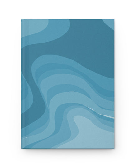 Sky Blue Wavey 5.75" x 8" Hardcover Journal Matte with 150 lined pages