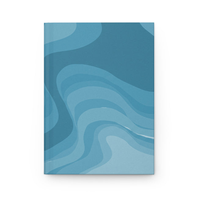 Sky Blue Wavey 5.75" x 8" Hardcover Journal Matte with 150 lined pages