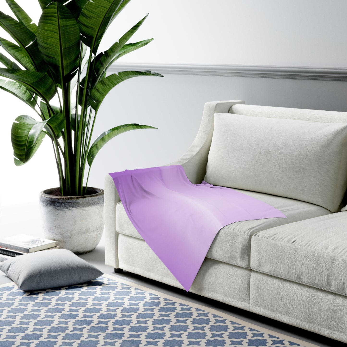 Soft Lavender Fade Baby Swaddle 30″×40″ Blanket