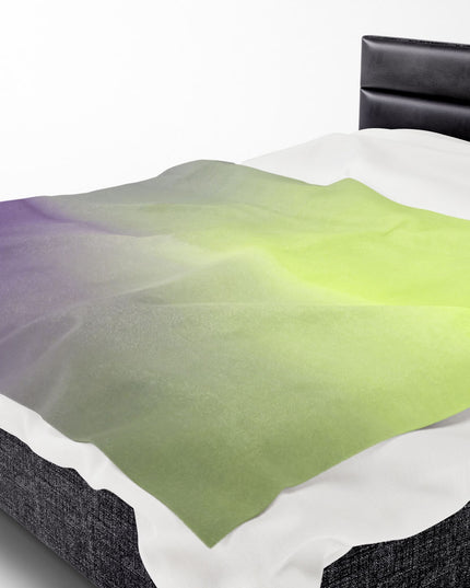 Purple Golden Fade Velveteen Plush Blanket, 60" x 80"