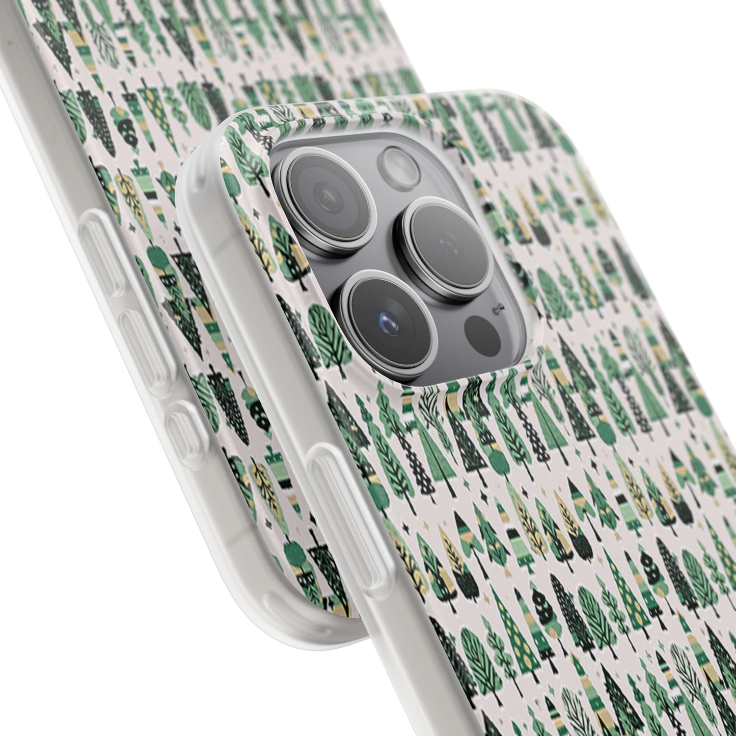 Mini Vintage Green Trees Iphone 15 Pro Flexi Case