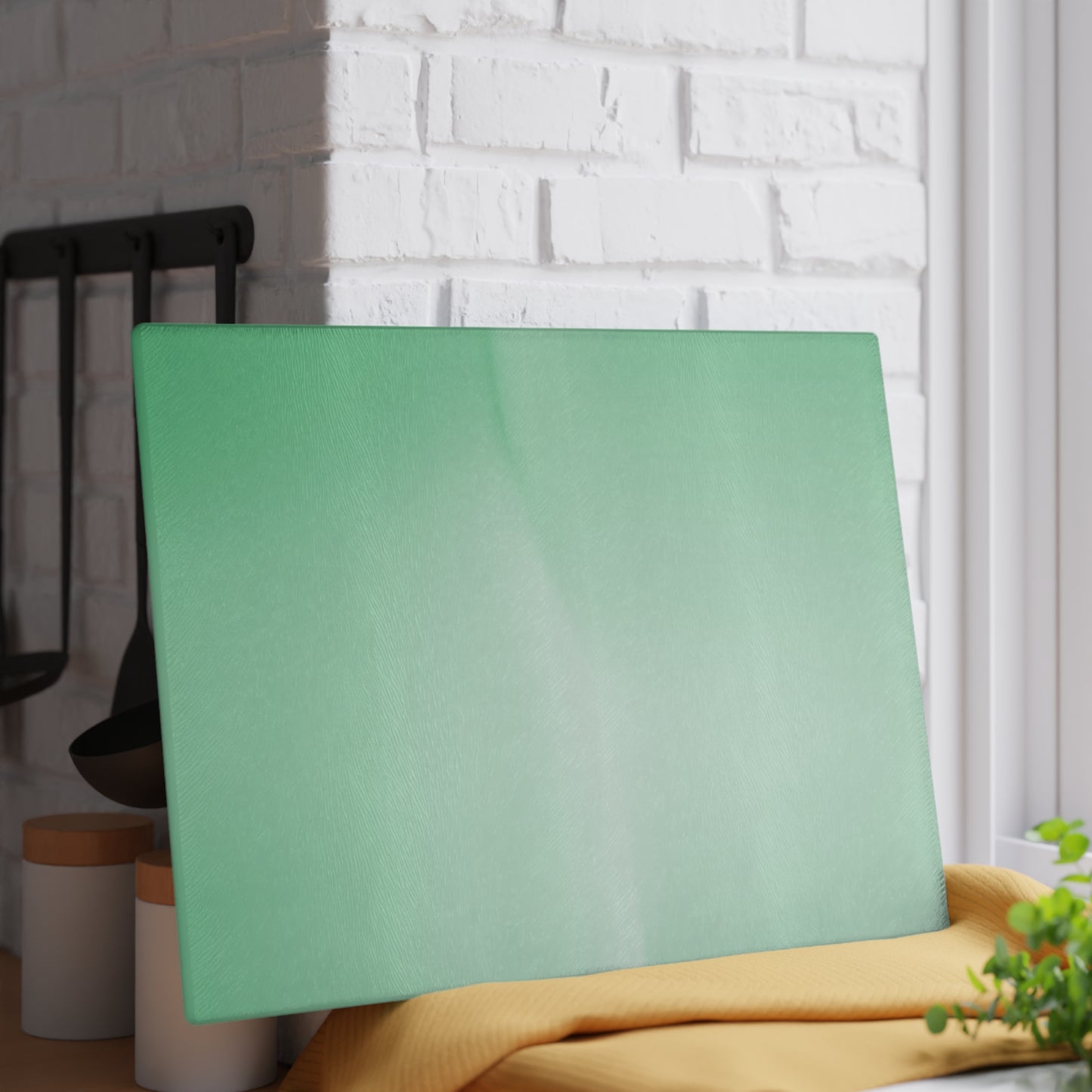 Mint Fade 11" x 15" Glass Cutting Board