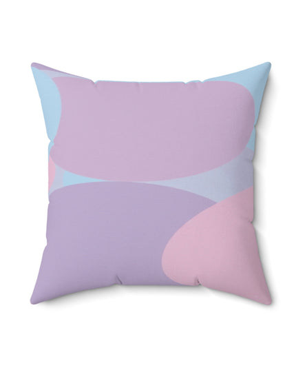 Pastel Purple and Mauve Patches 18" x 18" Faux Suede Square Pillow