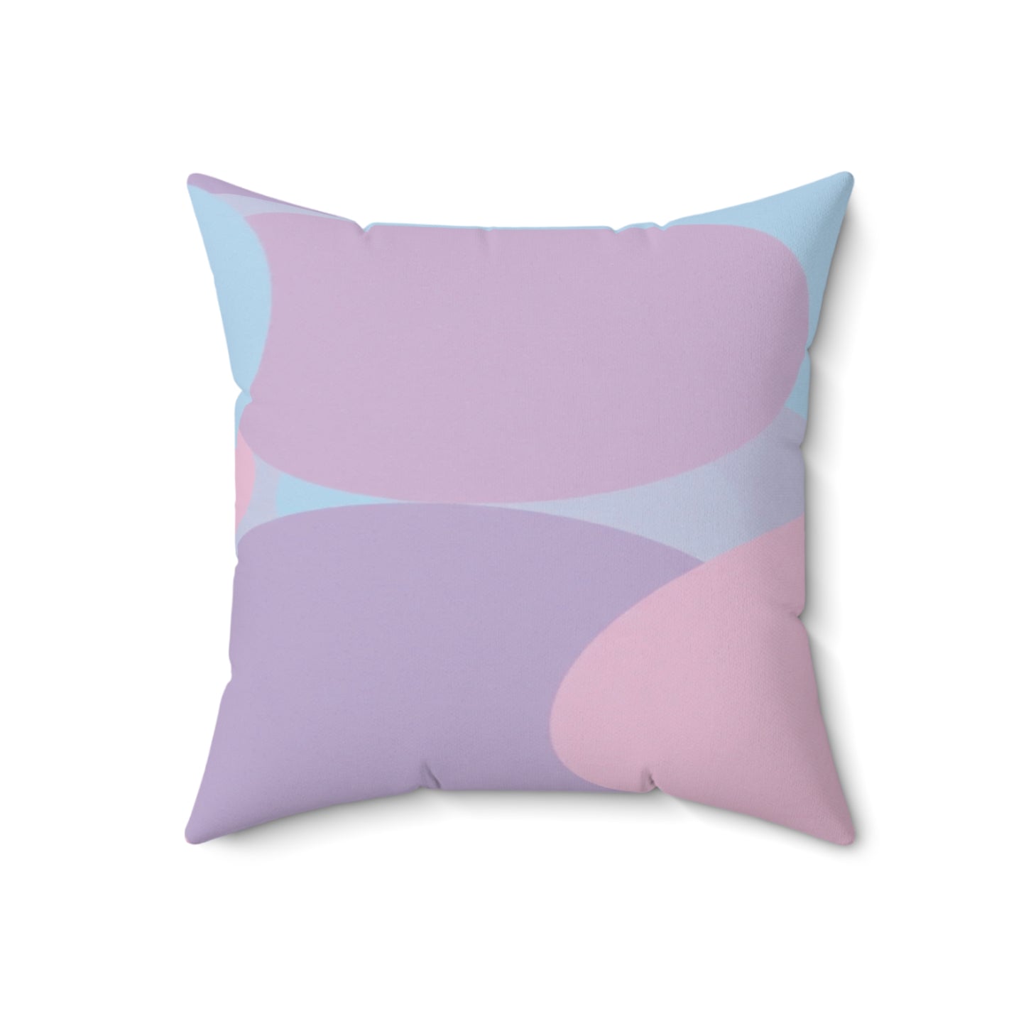Pastel Purple and Mauve Patches 18" x 18" Faux Suede Square Pillow