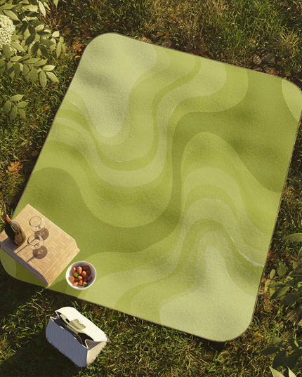 Lemon Wavey 61" × 51" Picnic Blanket
