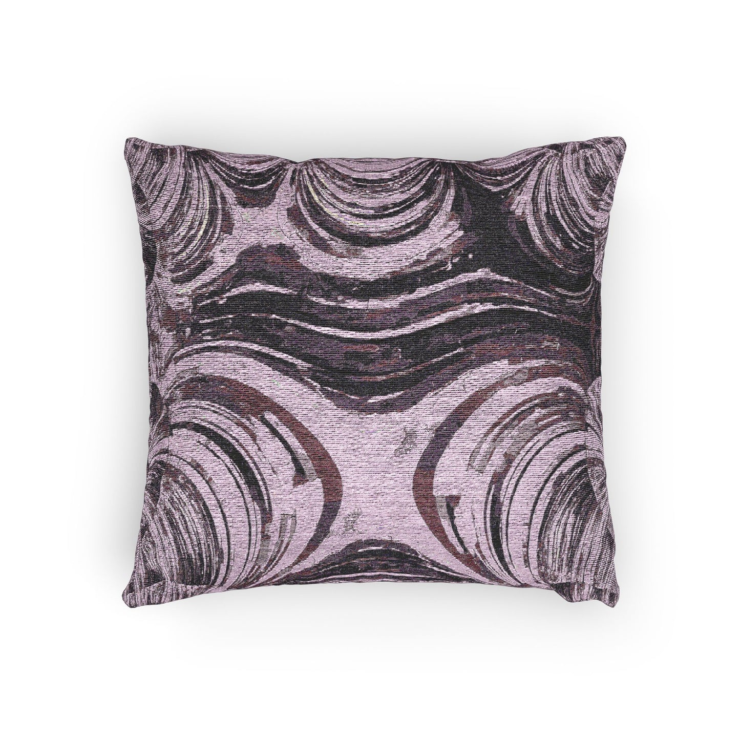 Uzi Spiral Powder Lavender Woven Pillow, 17" x 18"