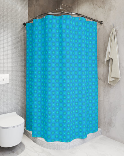 Light Blue Star-crossed Bodies Shower Curtain, 71" x 74"