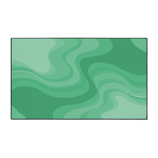 Mint Green Wavey 36" x 60" Heavy Duty Floor Mat