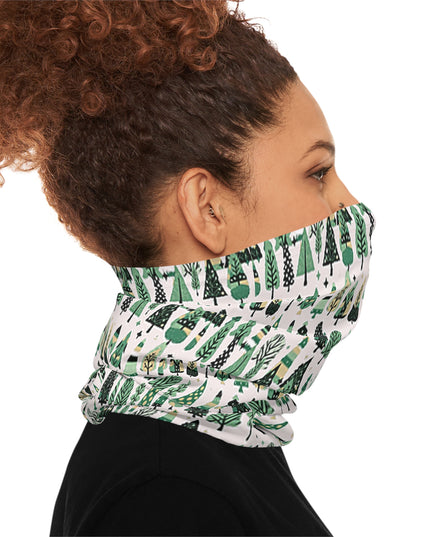 Mini Vintage Green Trees Lightweight Neck Gaiter